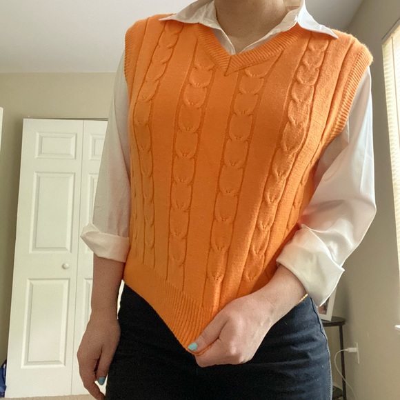 Cider Sweaters Orange Sweater Vest Poshmark